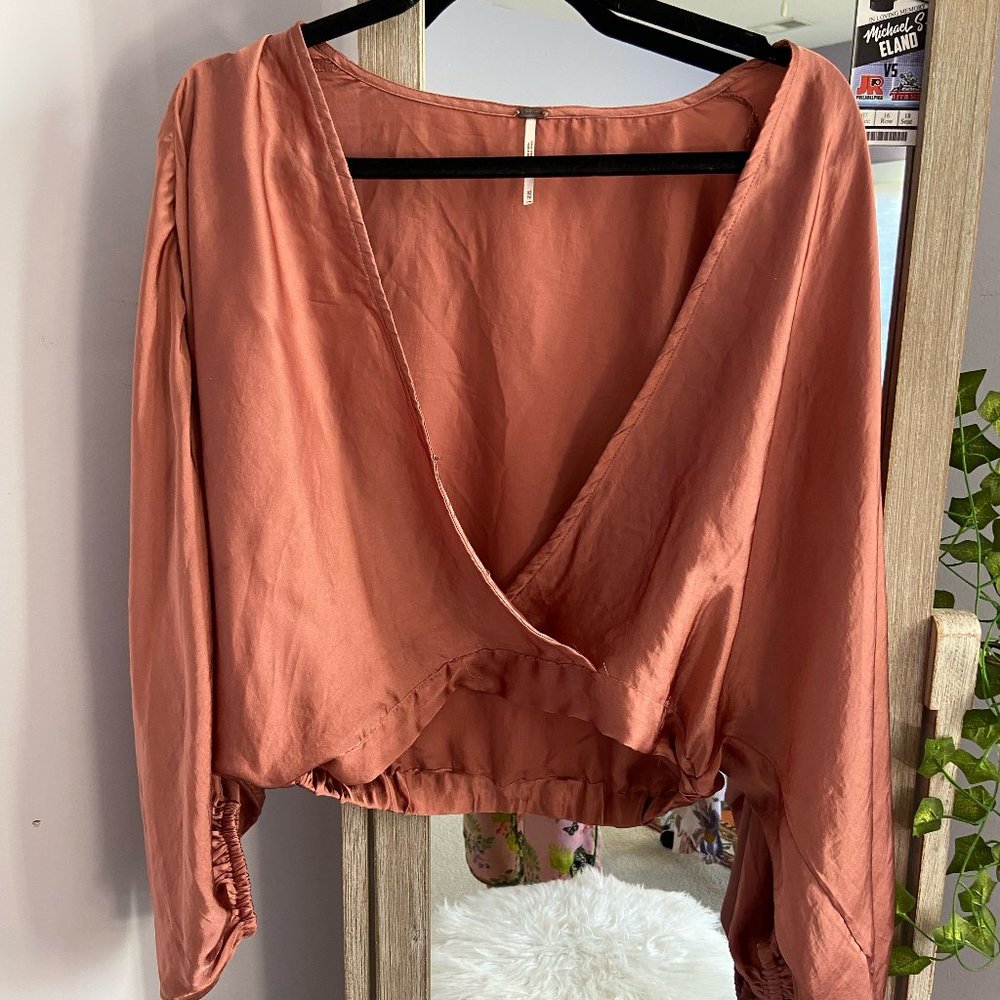 Coral Free People Long Sleeve